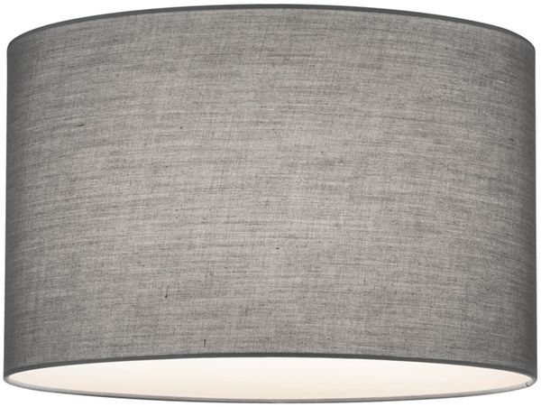Stoff Lampenschirm Grau rund für E27 Fassung Ø 40cm