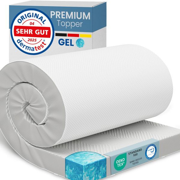 ELONEO Gel Topper Matratzenauflage 100 x 190 x 8 cm