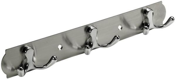 Hettich Garderobenleiste 3 Haken 28,0 x 3,8 x 3,3 cm silber