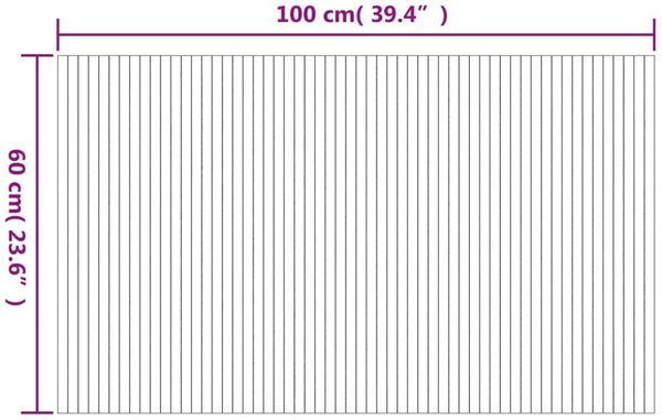 vidaXL Teppich Rechteckig Hell Natur 60x100 cm Bambus 376711 Bild 8
