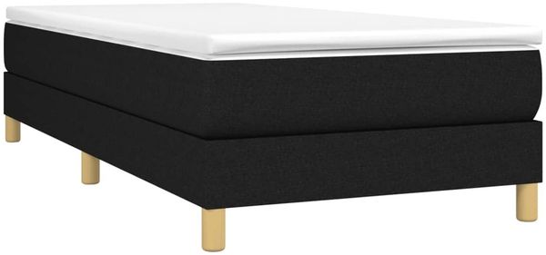 vidaXL Polsterbett, Stoff, 25,0 cm, Schwarz, 80x200 cm, Natur Bild 3
