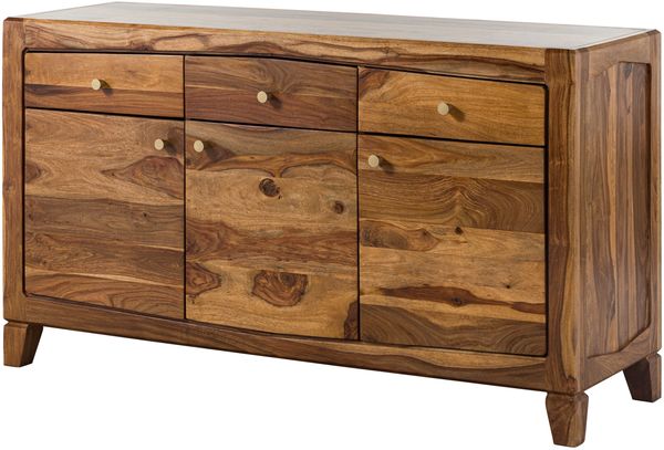 Sideboard Sheesham 140x45x80 braun lackiert ANCONA #122