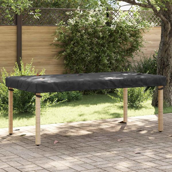 vidaXL Tischdecken Uni Schwarz 202 x 92 x 15 cm Stoff 4106116