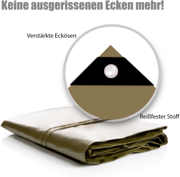 Abdeckplane Schutzplane 150g/m² mit Alu-Ösen Gartenplane Holzplane Gewebeplane 3x4m Bild 2