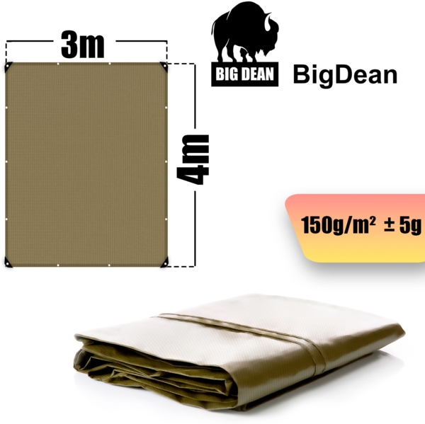 Abdeckplane Schutzplane 150g/m² mit Alu-Ösen Gartenplane Holzplane Gewebeplane 3x4m Bild 3