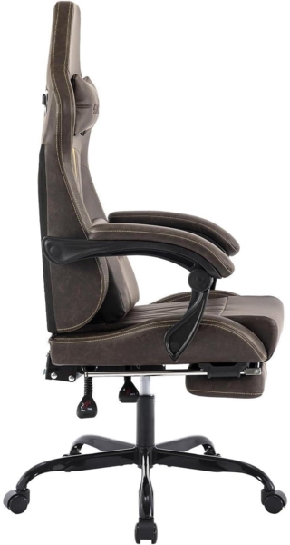 Gaming Stuhl Computerstuhl mit Fußstütze Lendenwirbelstütze Rot Bild 6