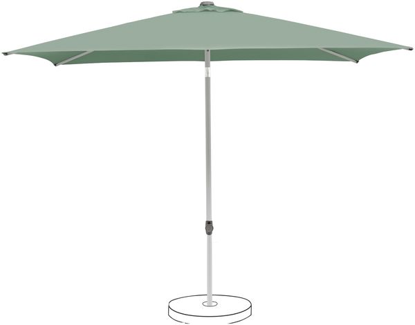 Suncomfort by Glatz Sonnenschirm / Mittelmastschirm "Pop Up 250 x 200", frost green, 250 x 200 cm