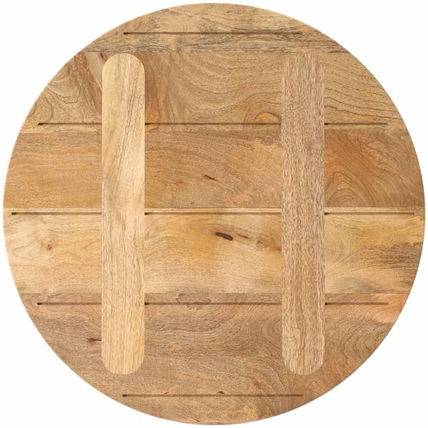 vidaXL Tischplatte Ø 50x3,8 cm Rund Massivholz Mango 370061 Bild 5