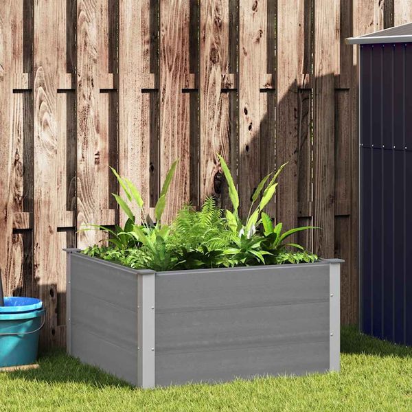 vidaXL Garten-Hochbeet WPC 100 x 100 x 54 cm Grau 43605