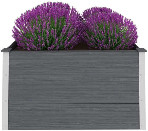 vidaXL Garten-Hochbeet WPC 100 x 100 x 54 cm Grau 43605 Bild 3