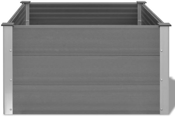 vidaXL Garten-Hochbeet WPC 100 x 100 x 54 cm Grau 43605 Bild 6