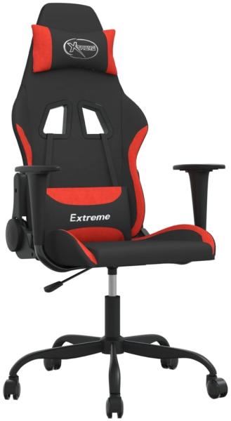 vidaXL Gaming-Stuhl Schwarz und Rot Stoff
