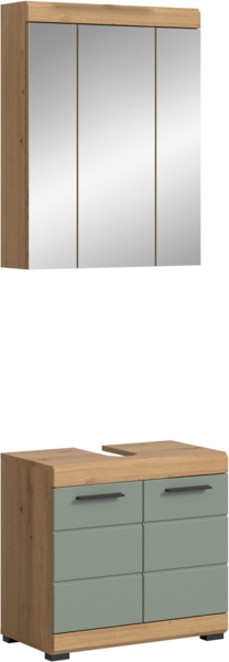 Xonox Scout Badkombination (B/H/T: 60x191x34 cm) in Salbei und Artisan Eiche Nachbildung