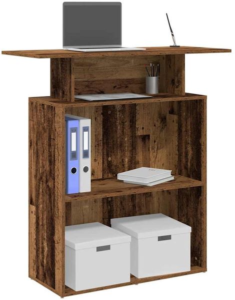 vidaXL Empfangstheke Altholz-Optik 100x40x104 cm Holzwerkstoff 859058