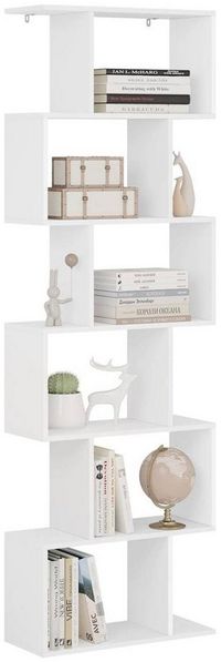Woltu Bücherregal, 1-tlg, 6 Fächer, Holzwerkstoff, 60x160x23,5 cm(BxHxT)