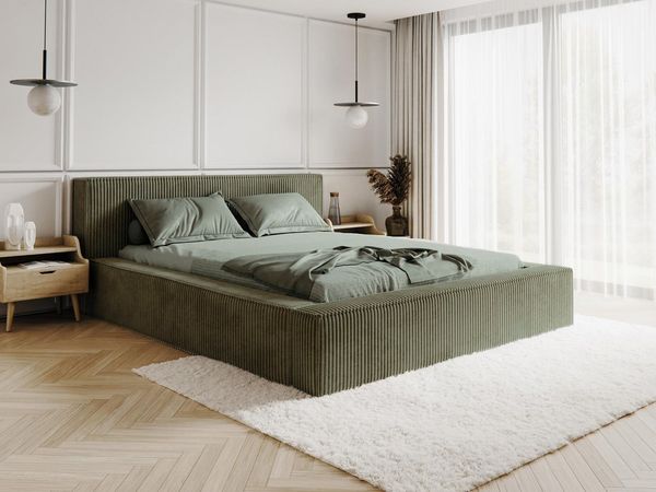 Compleo Polsterbett CORD mit Stauraum ASTA, Modern design (Kostenlose Lieferung! TOP ANGEBOT), Viele Varianten zur Auswahl – wählen Sie Größe und Farbe!