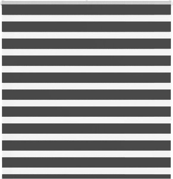vidaXL Doppelrollo Schwarz 140x150 cm Stoffbreite 135,9 cm Polyester 4014243