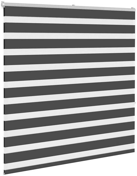 vidaXL Doppelrollo Schwarz 140x150 cm Stoffbreite 135,9 cm Polyester 4014243 Bild 3
