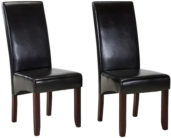 Vente-unique - Stuhl 2er-Set - Kunstleder - Braun - ROVIGO
