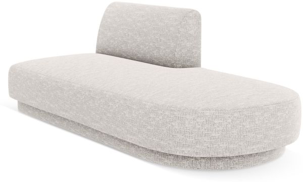 Micadoni 2-Sitzer Sitzmodul offen Miley Rechts Chenille Eden Silber