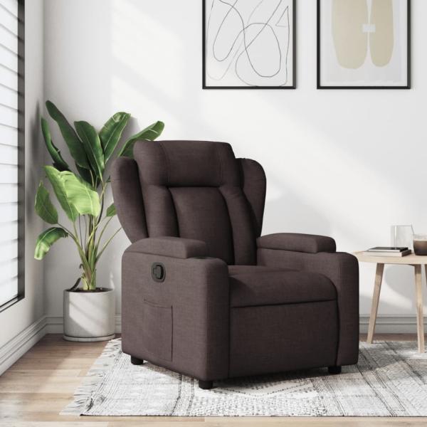 vidaXL Relaxsessel Dunkelbraun Stoff 372408