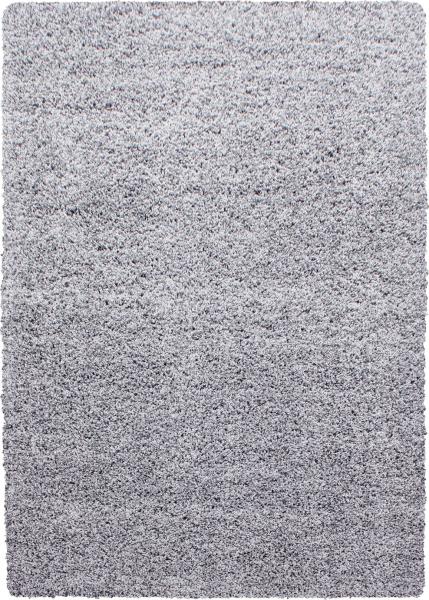 Hochflor Teppich Lux rechteckig - 120x170 cm - Hellgrau