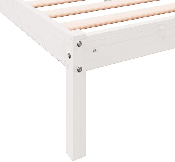 vidaXL Massivholzbett Extra Lang ohne Matratze Weiß 100x210 Kieferholz 852405 Bild 7