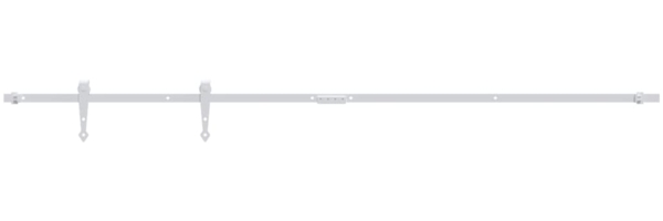 vidaXL Mini Schiebetürbeschlag Set für Schranktüren Carbonstahl 200 cm 151699