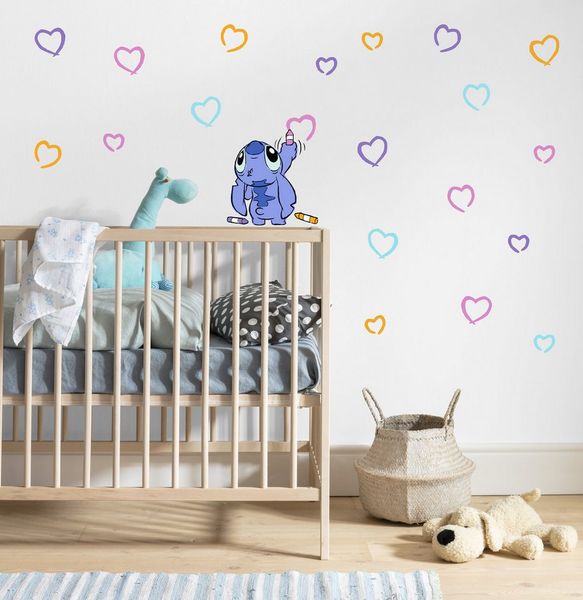 Komar Wandtattoo Stitch Artist - Größe 50 x 70 cm (22 St), Künstler: Komar, selbstklebend, Wandsticker, Kinderzimmer