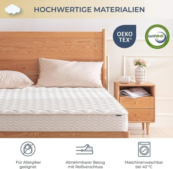 Komfortschaummatratze GOLDEN Wendematratze – zwei Härtegrade in einer Matraze (H2 & H3), Essence Sleep, 18 cm hoch, (Matratze in 90x200, 100x200, 140x200, 160x200 cm), in Europa hergestellt, atmungsaktiv & druckentlastend Bild 3