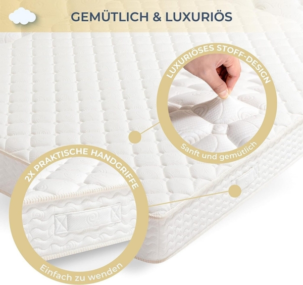 Komfortschaummatratze GOLDEN Wendematratze – zwei Härtegrade in einer Matraze (H2 & H3), Essence Sleep, 18 cm hoch, (Matratze in 90x200, 100x200, 140x200, 160x200 cm), in Europa hergestellt, atmungsaktiv & druckentlastend Bild 2