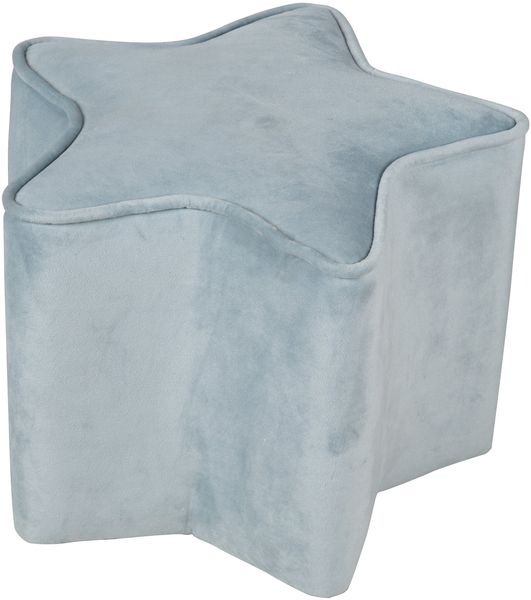 roba Kinderhocker 'Lil Sofa' - Sternform - Samtstoff - Sky / Hellblau