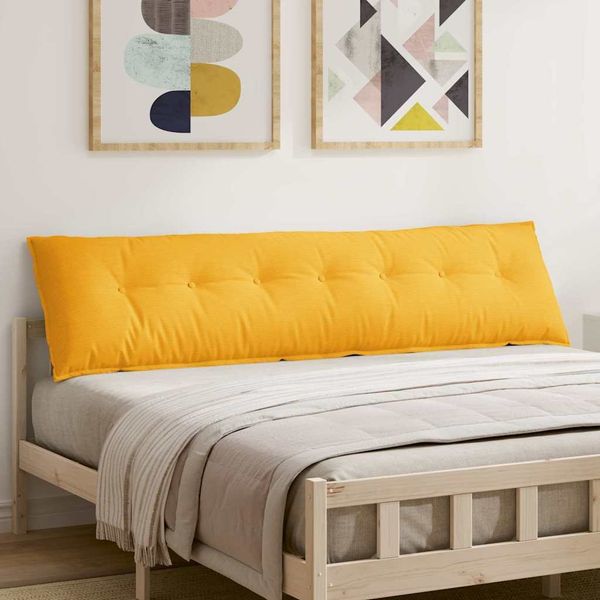 vidaXL Rückenkissen Helles Gelb 200 x 50 cm Cordstoff 42015000