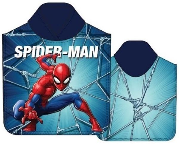Spiderman Badeponcho Kinder Poncho mit Kapuze 50 x 100cm