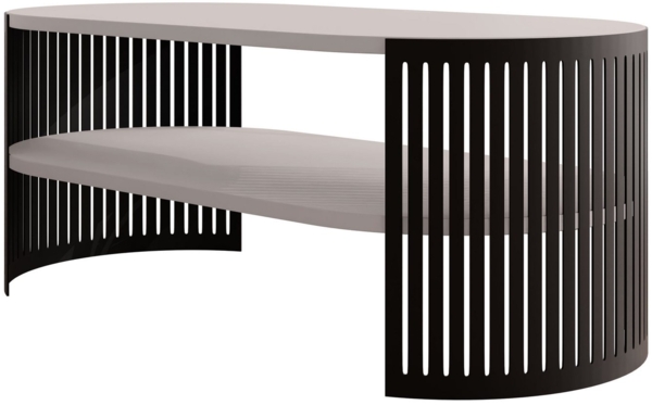 Couchtisch Fahugin Oval I (Farbe: Schwarz / Cashmere)