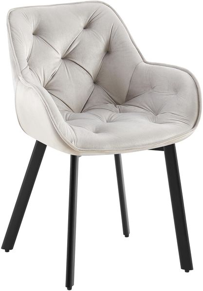 Esszimmerstuhl VOVER - Samt Grau 57x62x84 cm | Essstühle Esszimmerstühle Küchenstühle Wohnzimmerstühle