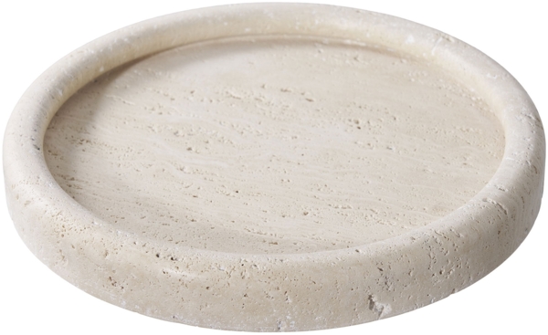 Tablett, Travertin, natur, ø25,5 cm Bild 2