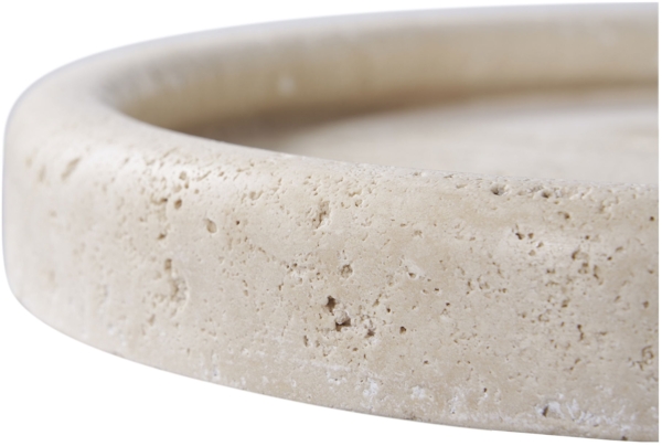 Tablett, Travertin, natur, ø25,5 cm Bild 3