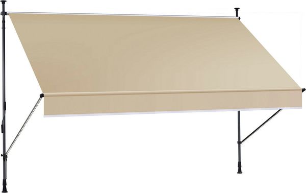 KONIFERA Klemmmarkise mit LED-Warmlichtstreifen Breite/Ausfall: 300/150 cm
