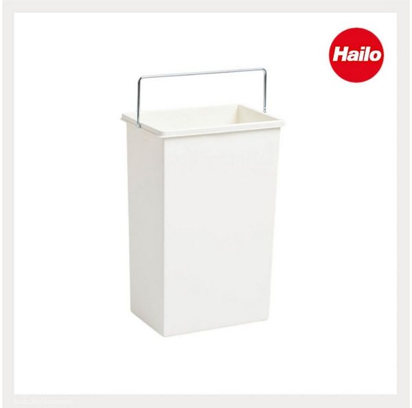 Hailo Einbaumülleimer Hailo Inneneimer 1045629 weiß 10 Liter 226 x 154 x 350 mm mit Henkel