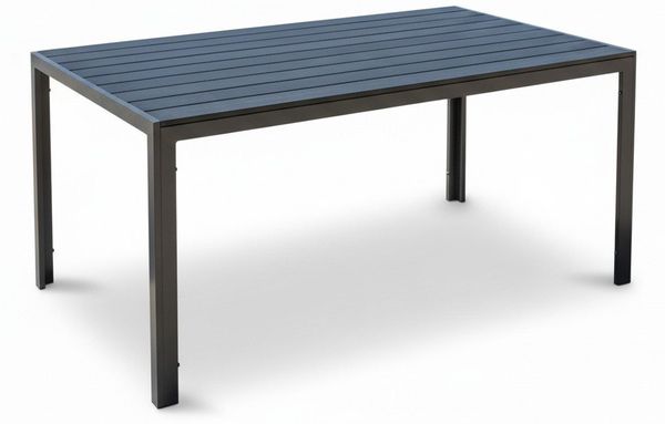 Aluminium XL Gartentisch Esstisch Balkontisch Gartenmöbel Non-Wood 150x90 cm