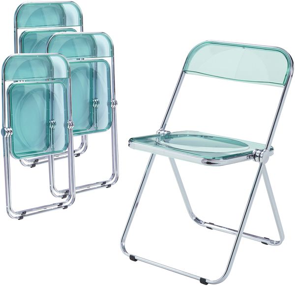 Klappstuhl Pornainen 4er Set Mintgrün, transparent [en. casa]