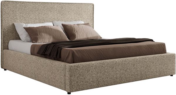 CORIVO CLASSIC Polsterbett mit Bettkasten & Stauraum, Doppelbett, inkl. Lattenrost, Metall-Hebeautomat mit Gasdruckfedern - Dunkelbeige Strukture Bild 6