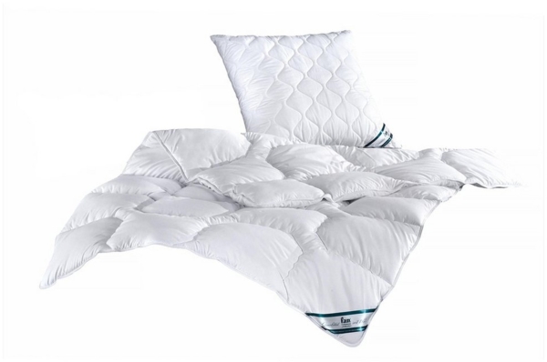 f.a.n. Kansas – Steppbett aus 100% Microfaser, kochfest und trocknergeeignet, auch für Allergiker, Ausführung: Leicht-Steppbett, Größe: 155 x 220 cm