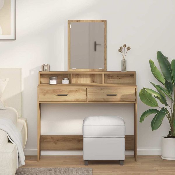 Schminktisch, Kosmetiktisch Artisan-Eiche 100 x 41 x 140 cm Holzwerkstoff