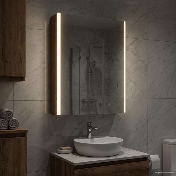 vidaXL Badezimmerspiegelschrank Altholz 43 x 11,5 x 60,5 cm 889229
