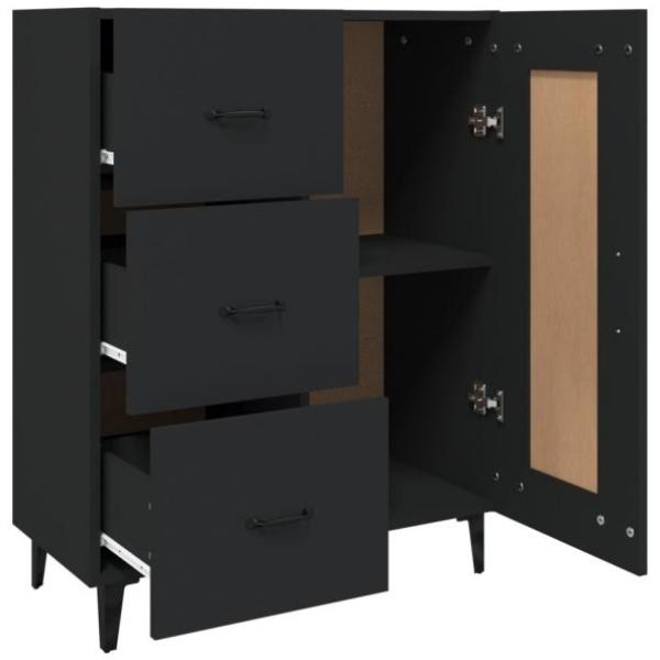 Sideboard Schwarz 69,5 x 34 x 90 cm Holzwerkstoff [812232] Bild 6