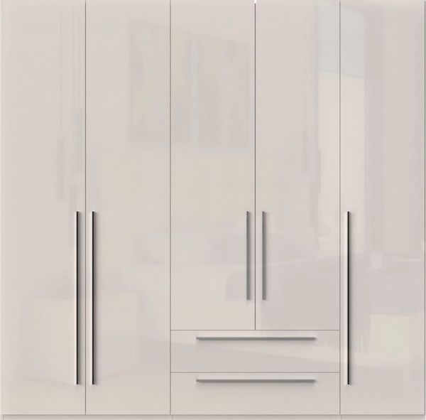 OTTO home Kleiderschrank Piano, UV lackiert, hochglänzend in beige oder weiß, FSC-zertifiziert (Made in Europe) in vielen Breiten, Höhe 224cm, mit Soft-Close Funktion, 2 Schubladen