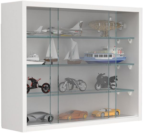 VCM Wandvitrine Drivalo 920366 Weiß H. 40 x B. 50 x T. 12 cm