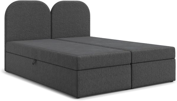 AX LIVING Migwell Boxspringbett 180x200 Dunkelgrau Bettkasten Kopfteil Bild 2